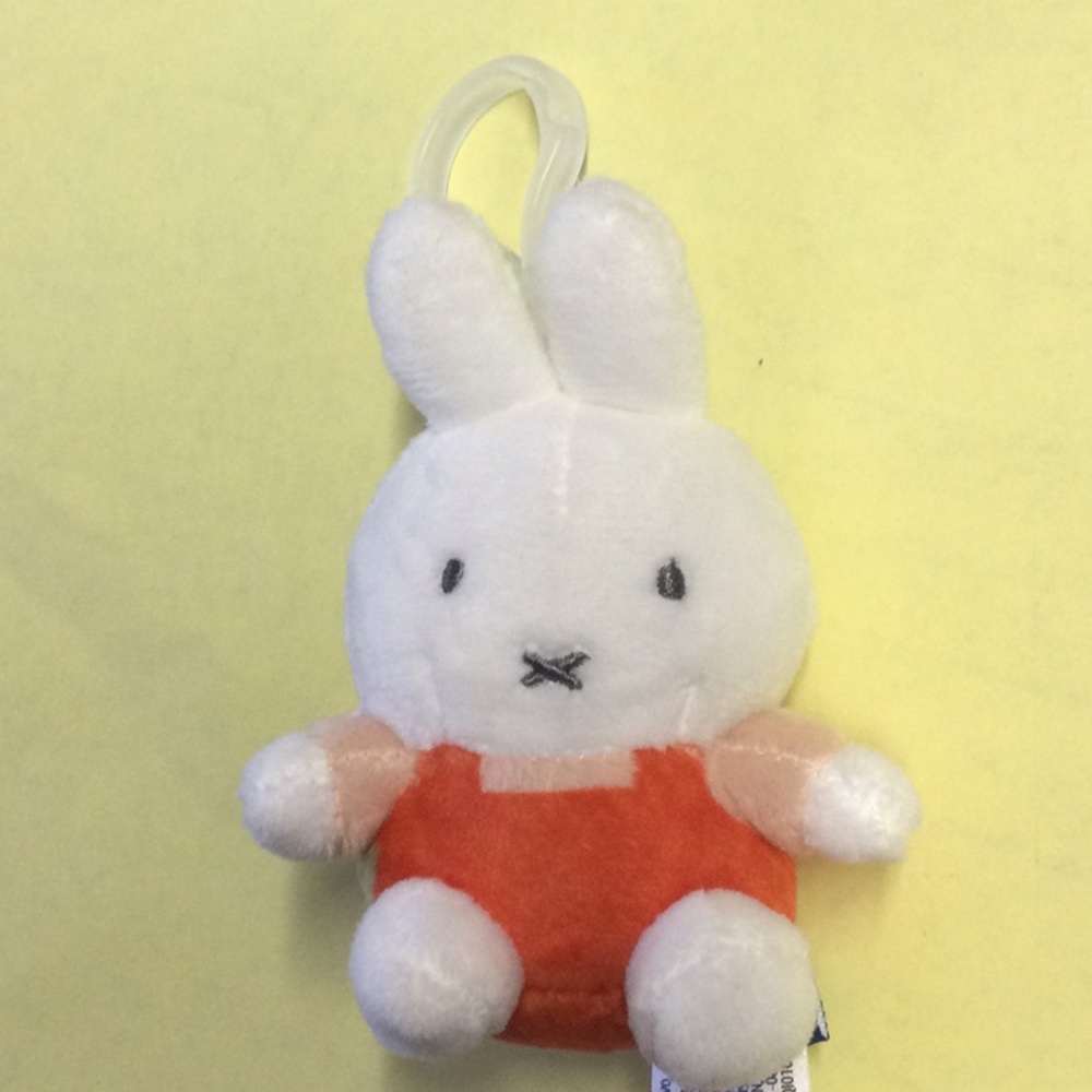 Miffy Plush Keychain with Orange Outfit